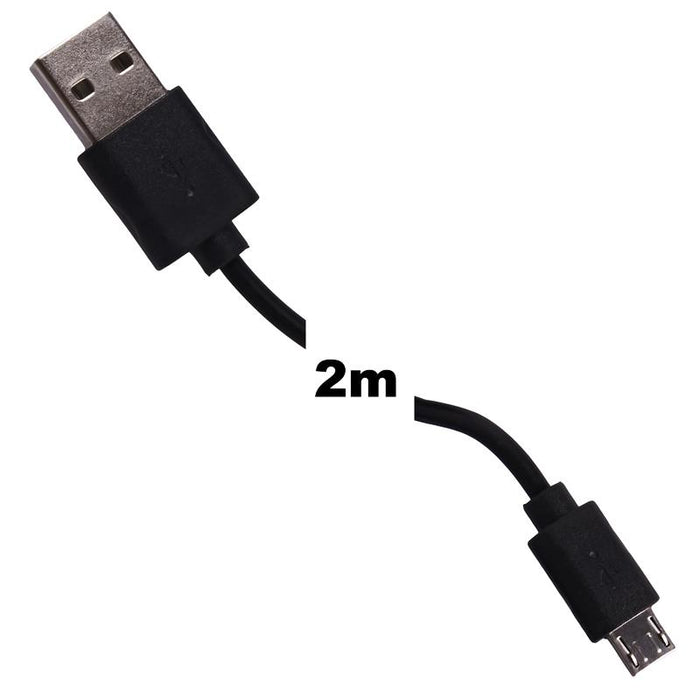 Whitenerg Kabelis USB 2.0 MICRO, AM / B MICRO perkėlimo/įkrovimo 200cm juodas
