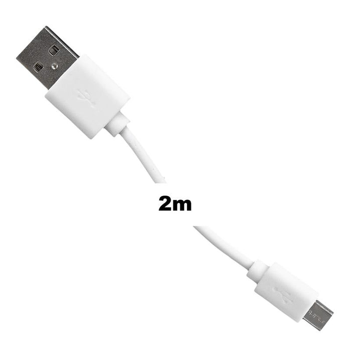 Whitenerg Kabelis USB 2.0 MICRO, AM / B MICRO perkėlimo/įkrovimo 200cm baltas
