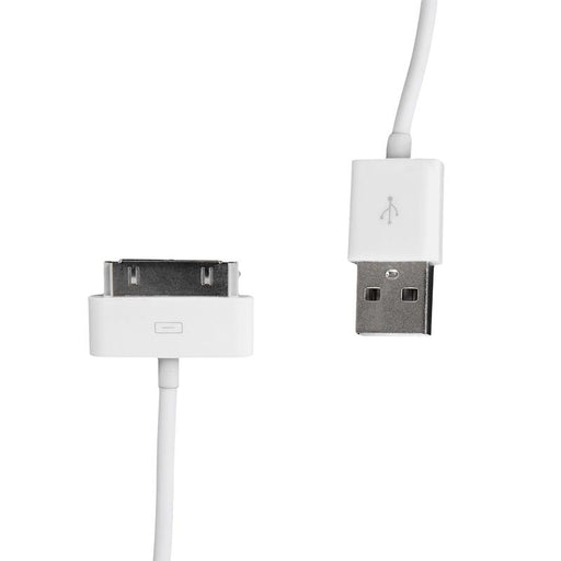 Whitenergy iPhone 4 Kabelis USB 2.0 perkėlimo/įkrovimo 30cm baltas