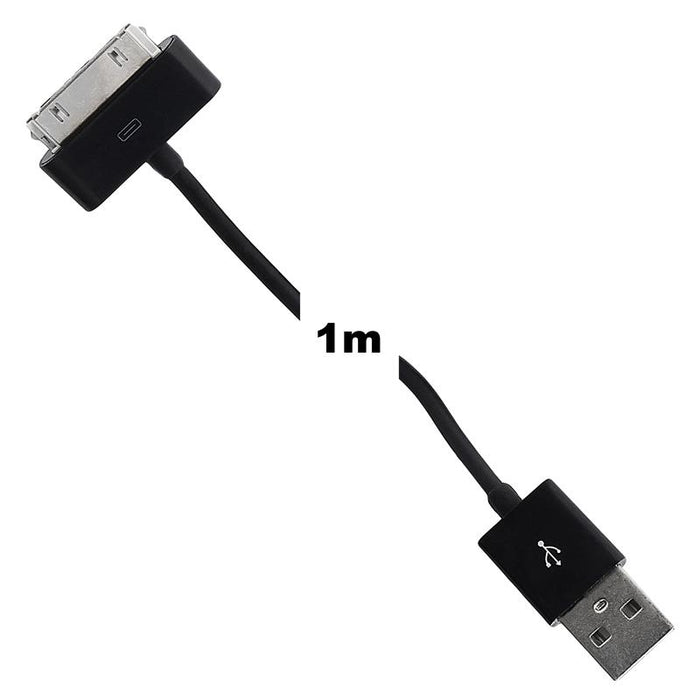 Whitenergy iPhone 4 Kabelis USB 2.0 perkėlimo/įkrovimo 100cm juodas