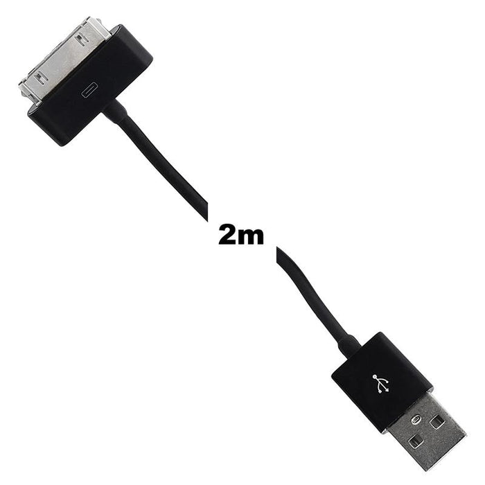 Whitenergy iPhone 4 Kabelis USB 2.0 perkėlimo/įkrovimo 200cm juodas