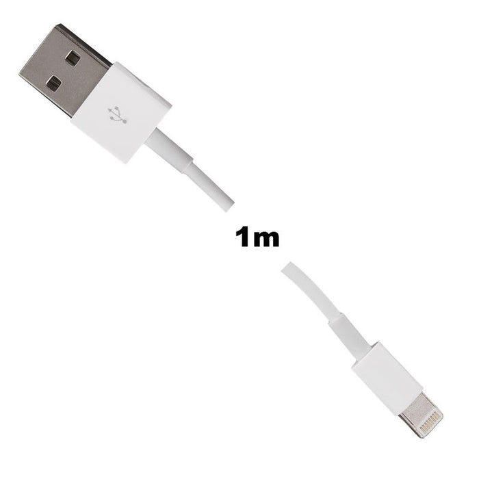 Whitenergy iPhone 5 Kabelis USB 2.0 perkėlimo/įkrovimo 100cm baltas