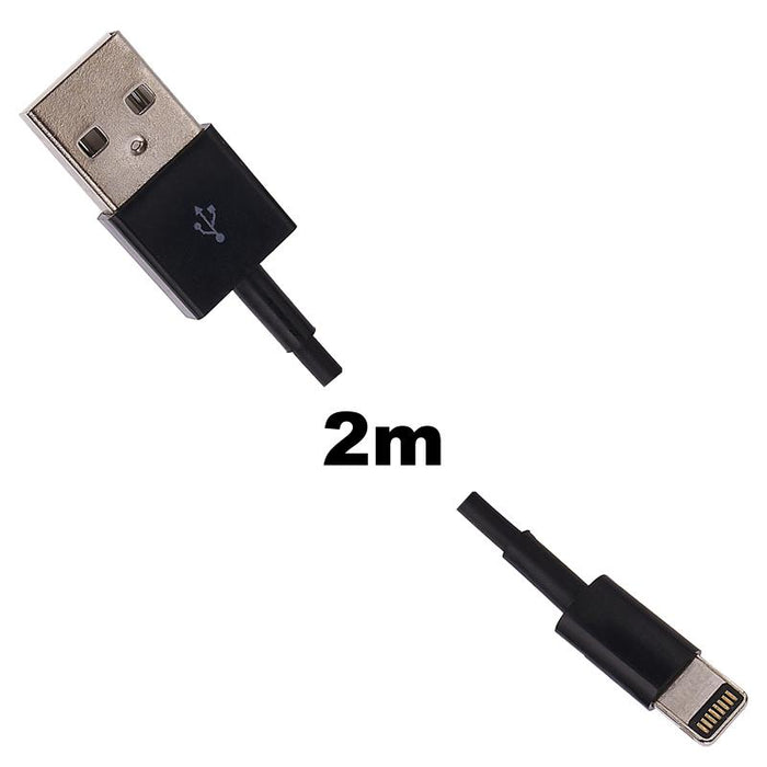 Whitenergy iPhone 5 Kabelis USB 2.0 perkėlimo/įkrovimo 200cm juodas