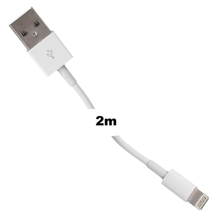 Whitenergy iPhone 5 Kabelis USB 2.0 perkėlimo/įkrovimo 200cm baltas