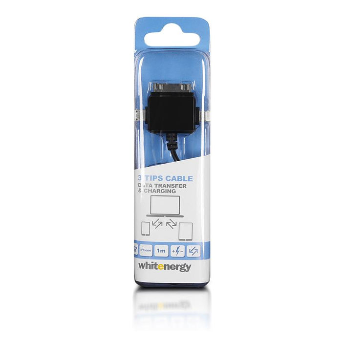 Whitenerg Universal Kabelis USB 2.0  perkėlimo/įkrovimo 100cm juodas