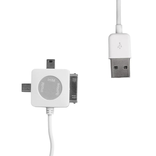 Whitenerg Universal Kabelis USB 2.0  perkėlimo/įkrovimo 100cm baltas