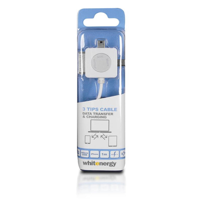Whitenerg Universal Kabelis USB 2.0  perkėlimo/įkrovimo 100cm baltas