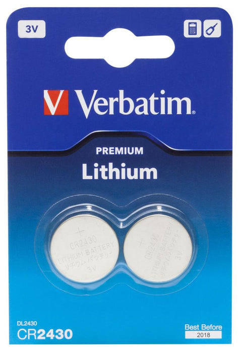 Verbatim Lithium Battery CR2430 3V 2 Pack
