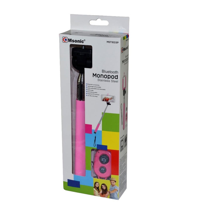 MSONIC Bluetooth Asmenukių lazda su nuotolinio valdymo pulteliu MST1633P rožinis