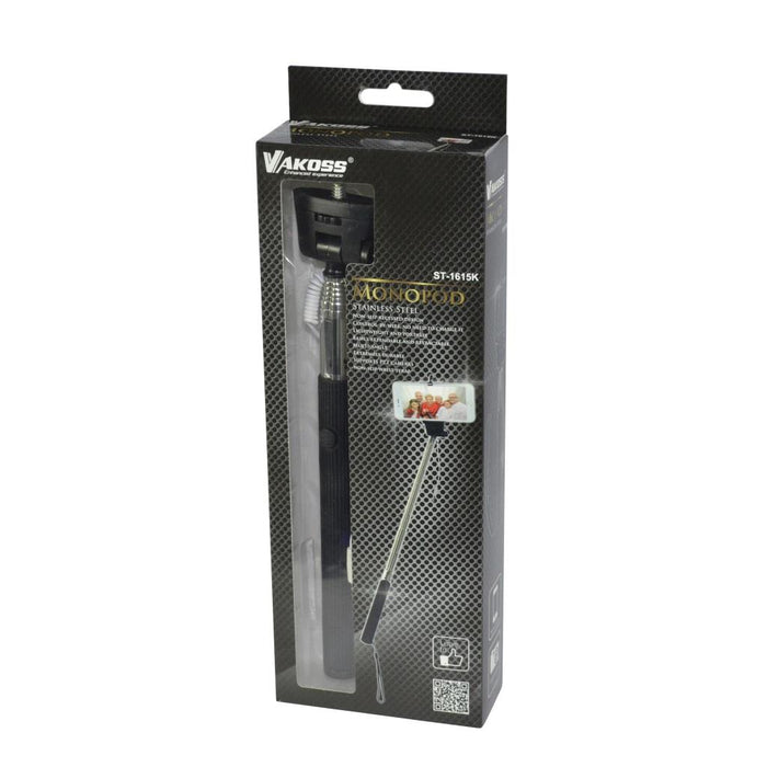 VAKOSS Bluetooth Asmenukių lazda su kabeliu minijack 3,5mm ST-1615K juodas
