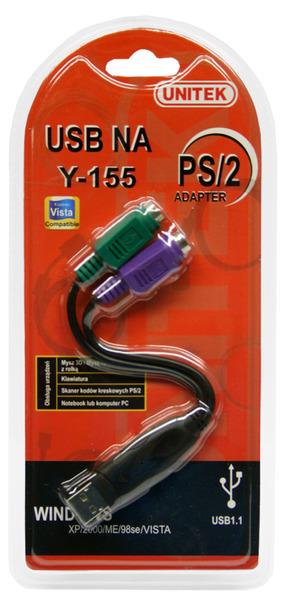 Unitek Adapteris USB - 2x PS/2, Y-155