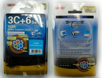 Unitek Kabelis VGA HD15 M/M 3m, Premium, Y-C504A