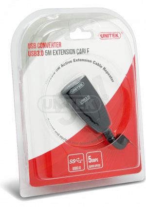 Unitek Kabelis aktyvus pratęsimo USB 3.0., 5m, Y-3015