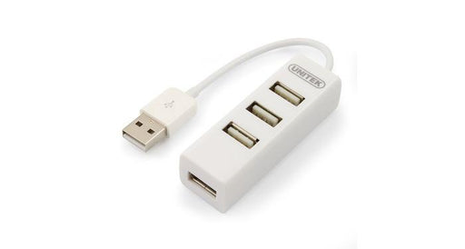 Unitek Hub 4x USB 2.0. mini, baltas, Y-2146