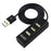 Unitek Hub 4x USB 2.0. mini, juodas, Y-2140