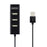 Unitek Hub 4x USB 2.0. mini, juodas, Y-2140