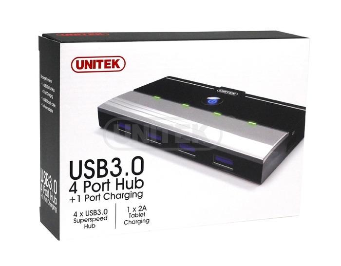Unitek Hub 4x USB 3.0. + įkrovimo uosto iPad, Y-3178