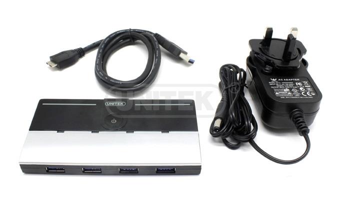 Unitek Hub 4x USB 3.0. + įkrovimo uosto iPad, Y-3178