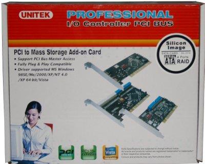 Unitek Kontrolierius PCI, 4x SATA II + RAID