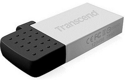 Atmintukas Transcend Jetflash 380G 8GB, USB/micro USB, Sidabrinis