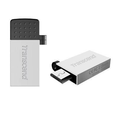 Atmintukas Transcend Mobile JF380S 32GB OTG, USB + micro USB, Sidabrinis
