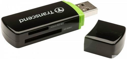Kortelių skaitytuvas Transcend USB2.0 Juodas