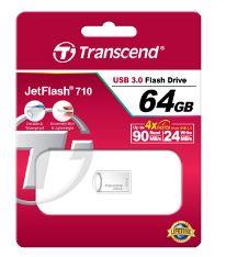 Atmintukas Transcend JF 710s 64GB USB3.0 Atsparus vandeniui, smūgiams,Metal-sid.