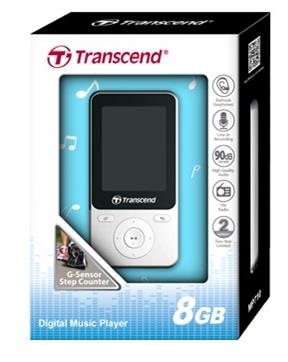 MP4 grotuvas Transcend MP710 2'' 8GB, FM, microUSB, Fitness Tracker, Baltas