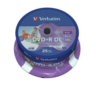 DVD+R DL Verbatim [ cake box 25 | 8.5GB | 8x| spausdinimui ]