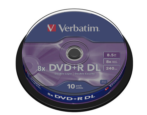 DVD+R DL Verbatim [ cake box 10 | 8.5GB | 8x | matte silver ]