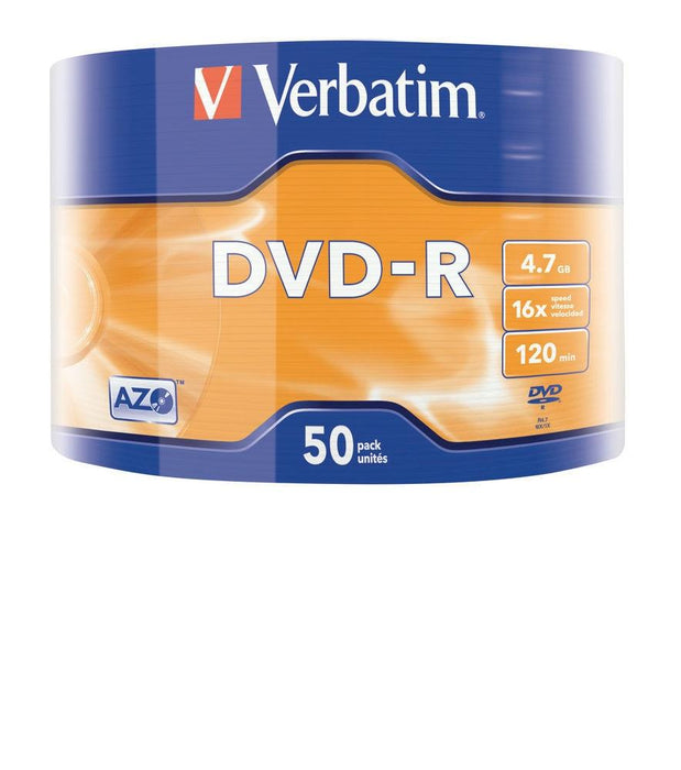 DVD-R Verbatim [ wrap 50 | 4.7GB | 16x | Matt Silver | AZO