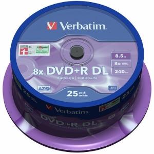 DVD+R DL Verbatim [ spindle 25 | 8,5GB | 8x |  MATT SILVER ]