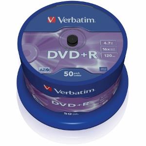 DVD+R Verbatim [ cake box 50 | 4.7GB | 16x | matte silver ]