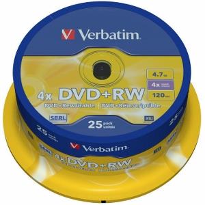 DVD+RW Verbatim [ cake box 25 | 4.7GB | 4x ]