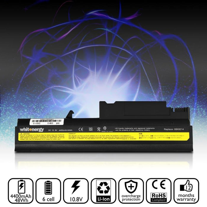 Nešiojamo kompiuterio baterija Whitenergy Lenovo ThinkPad T40 10.8V  4400mAh