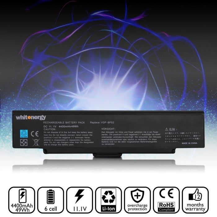 Nešiojamo kompiuterio baterija Whitenergy Sony Vaio BPS2 / BPL2 11.1V 4400mAh