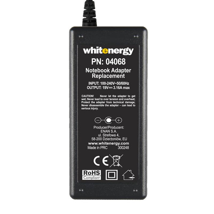 Nešiojamo kompiuterio pakrovėjas Whitenergy Multi 19V, 3.16A, 60W, 5.5x2.1