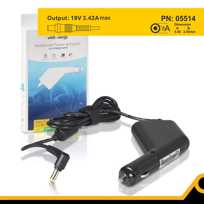 Whitenergy aut. mait. šaltinis19V/3.42A 65W kištukas 5.5x2.5mm