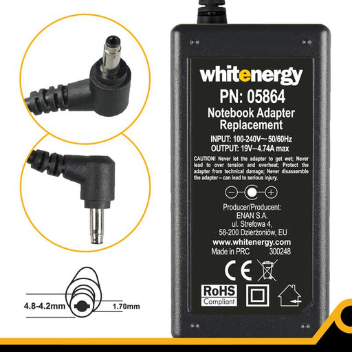 Nešiojamo kompiuterio pakrovėjas Whitenergy HP/Compaq 19V, 4.74A, 90W