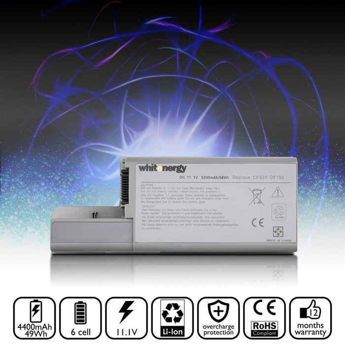 Nešiojamo kompiuterio baterija Whitenergy Dell Latitude D820 11.1V 5200mAh