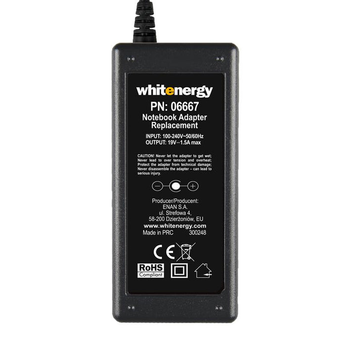 Nešiojamo kompiuterio pakrovėjas Whitenergy 19V/1.58A 30W, 4.0x1.7mm