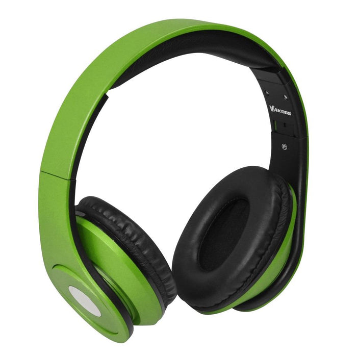 Stereo ausinės su mikrofonu VAKOSS  SK-378E,  sudedamas,  žalios