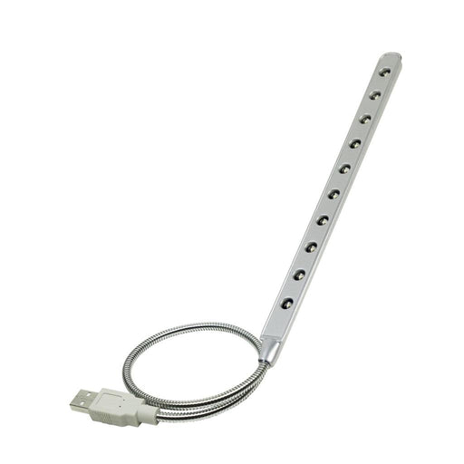 VAKOSS USB lempa nešiojamojo kompiuterio, 10 LED, LC-7020SV Sidabrin