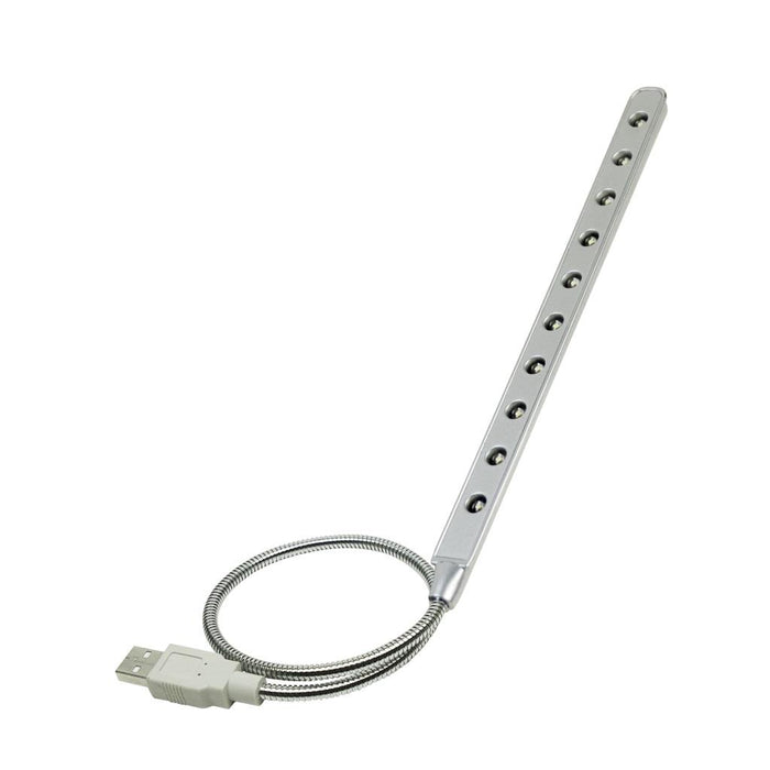 VAKOSS USB lempa nešiojamojo kompiuterio, 10 LED, LC-7020SV Sidabrin