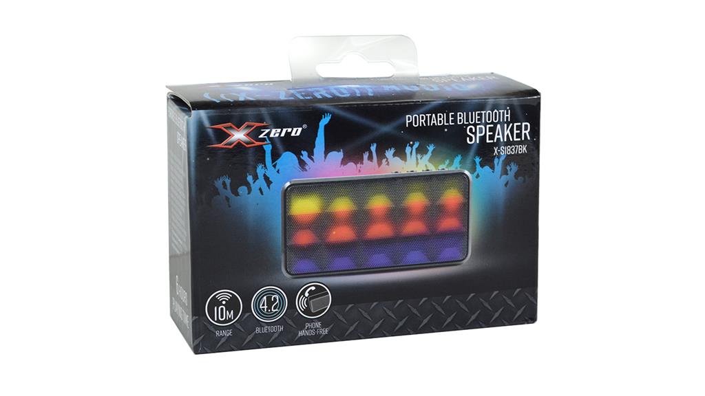 Bluetooth garsiakalbis X-ZERO X-S1837BK  3W, apšvietimo spalvos