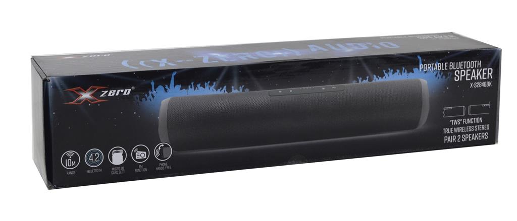 Bluetooth garsiakalbis X-ZERO X-S2846BK  2x3W, USB, TF, FM, TWS, juodas