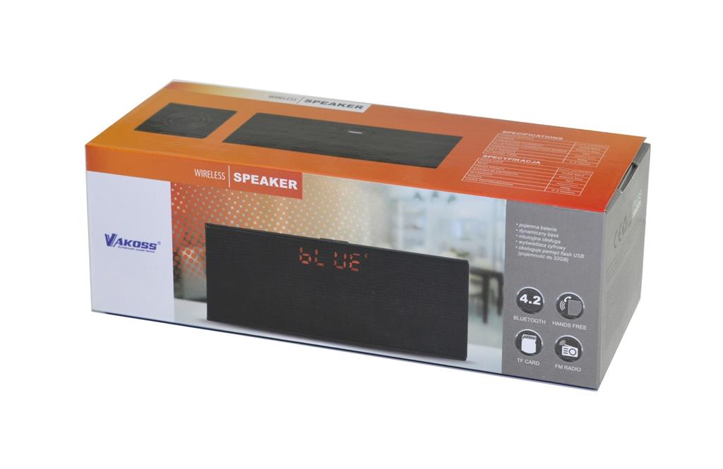 Bluetooth garsiakalbis VAKOSS  SP-B2833K  2 x 3W, USB, TF, FM, juodas