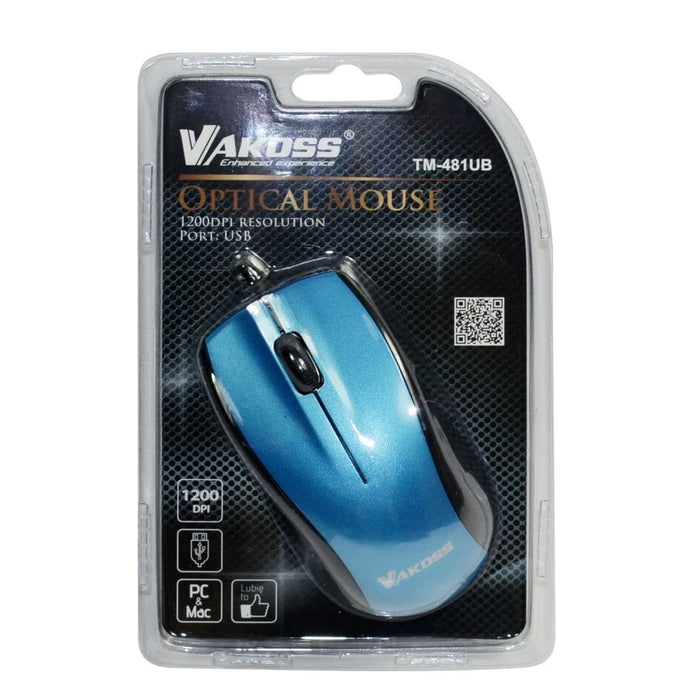 Optinė pelė Vakoss USB 3D, 1200dpi TM-481UB mėlynos