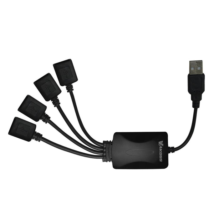VAKOSS USB 2.0 koncentratoriaus 4 prievadų TC-242UK juodas