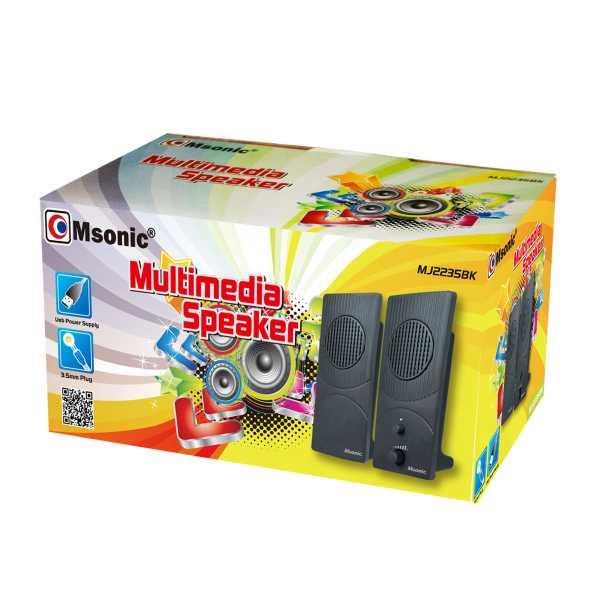 Kompiuterinės kolonėlės Msonic 2.0, 2 x 2W Juodos
